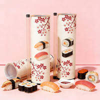 Tubo push up per cilindro di carta artigianale con contenitore pop-up push-up per sushi dal design personalizzato biodegradabile
