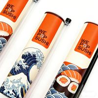 Emballage cylindrique en papier de haute qualit&eacute; pour Sushi, r&eacute;cipient &agrave; Sushi Portable pour les repas en d&eacute;placement